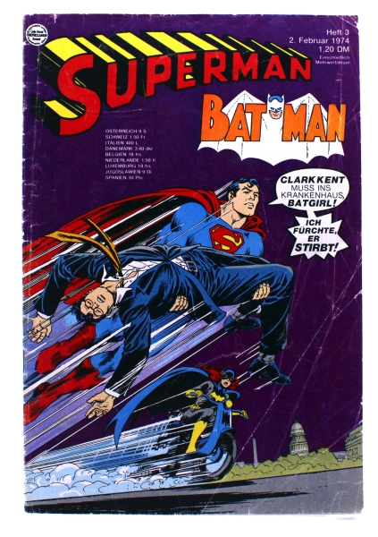 DC Comics Superman Batman Comic Nr. 3 (1974): Wildes Wochenende in Washington von Ehapa